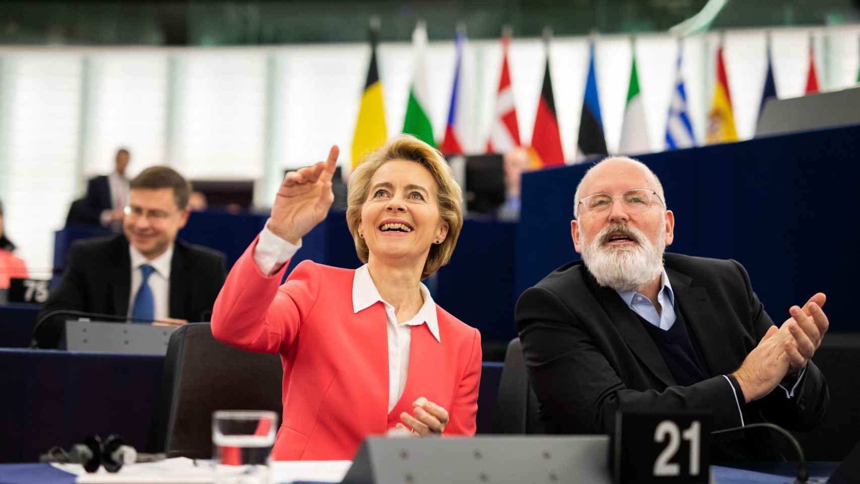 Los vicepresidentes de la CE Ursula von der Leyen y Frans Timmermans, presentes en la Cumbre del Clima de Madrid / EP