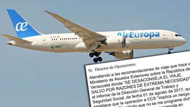 Una aeronave de Air Europa y la carta de los pilotos a Operaciones para evitar volar a Venezuela / CG