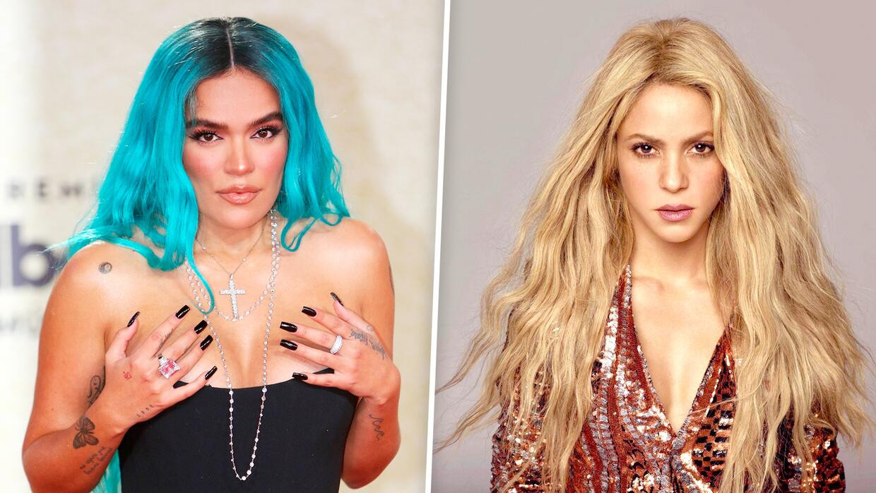 Karol G y Shakira, en un montaje fotográfico / REDES