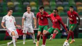 Sergio Reguilón en el partido contra la selección de Portugal / EFE