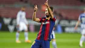 Jordi Alba celebrando su gol contra la Real Sociedad / FC Barcelona