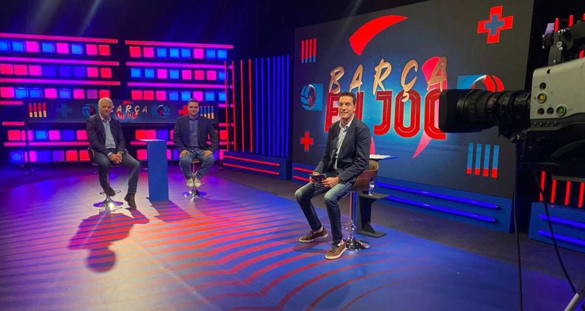 El estudio de Barça TV, durante un programa en la actual temporada / TWITTER