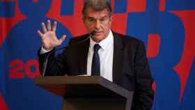 Joan Laporta en un acto del Barça / EFE