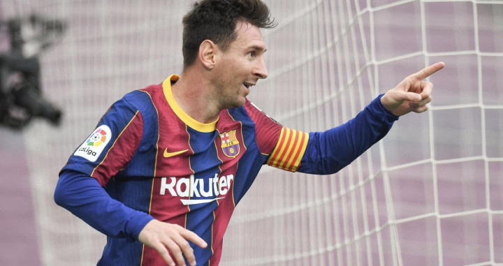 Leo Messi, celebrando un gol con el Barça / EFE