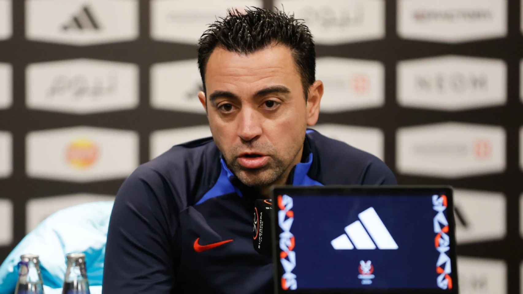 Xavi Hernández, en la rueda de prensa previa a la Supercopa de España / EFE