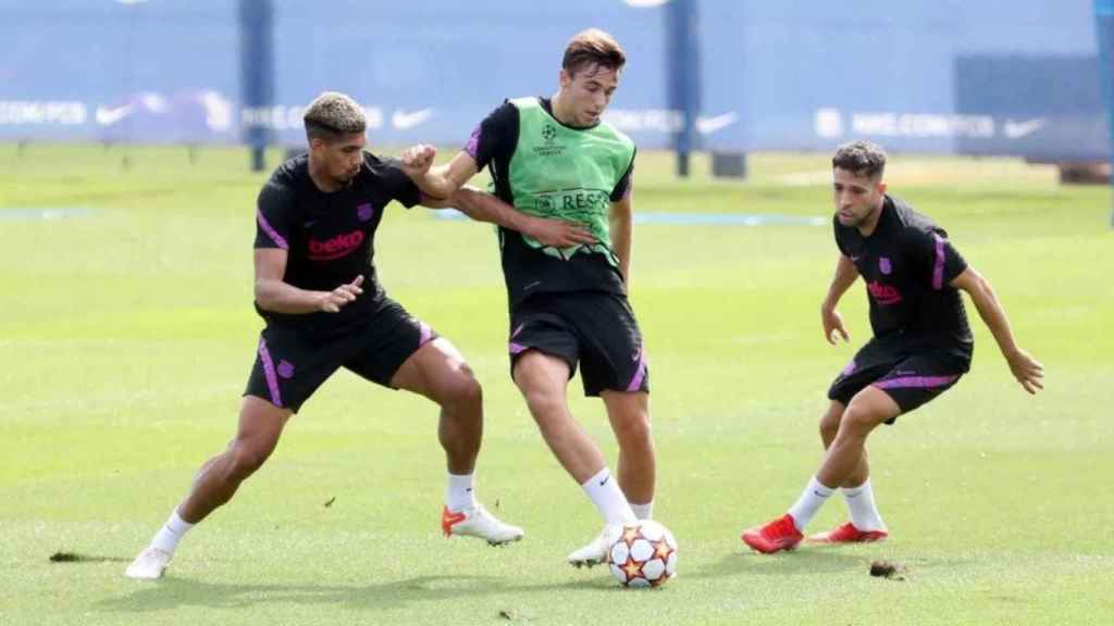 El Barça se entrena antes del duelo con el Bayern de Múnich / FCB