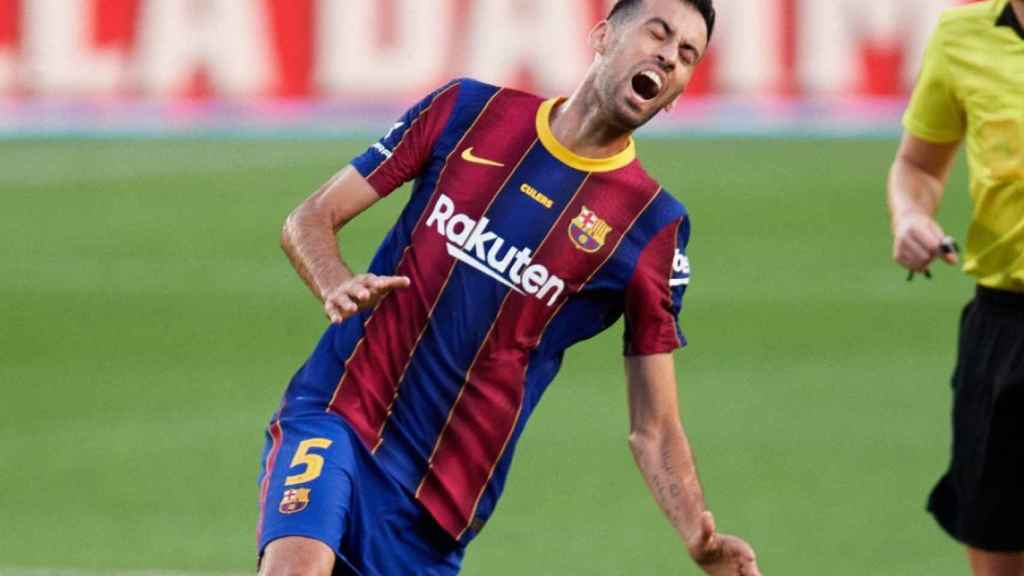 Sergio Busquets, en el partido ante el Villarreal | EFE