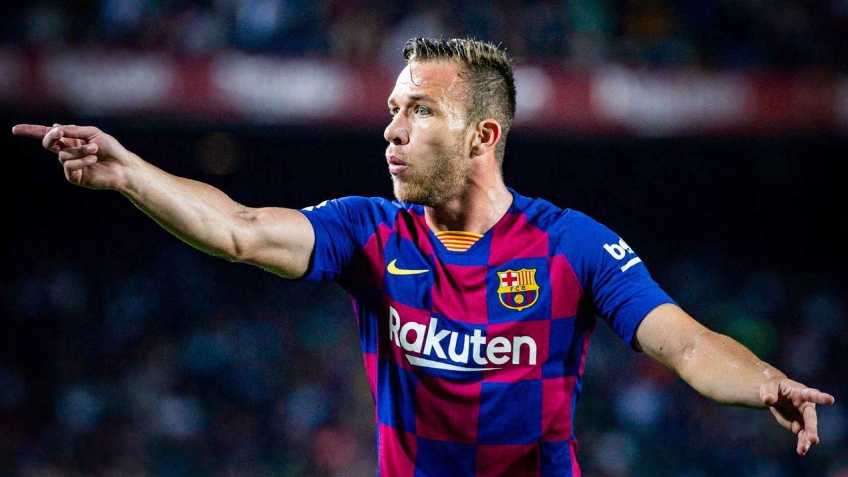 El jugador Arthur Melo celebrando un gol /REDES