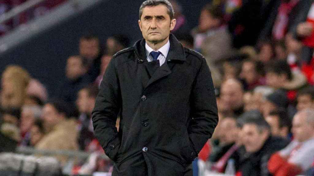 Una foto de Ernesto Valverde durante el partido frente al Athletic Club / EFE