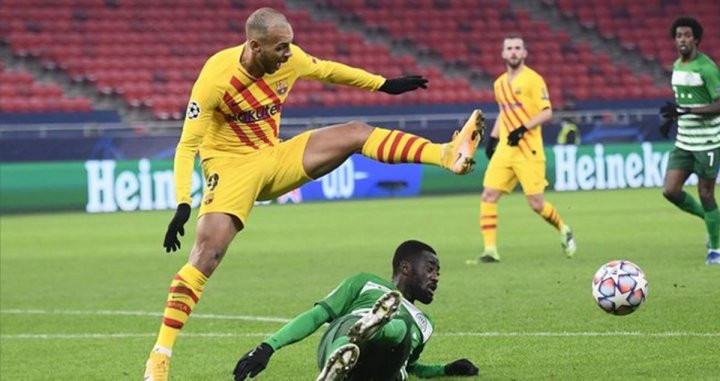 Martin Braithwaite en una acción contra el Ferencvaros / EFE