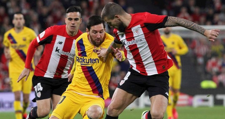 Leo Messi en el partido contra el Athletic EFE