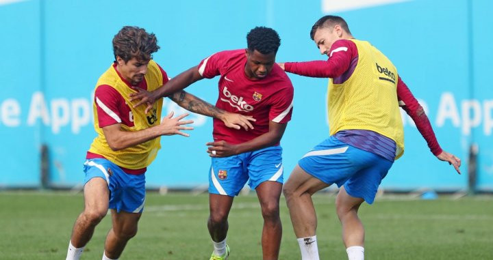 Ansu Fati en un entrenamiento / FCB