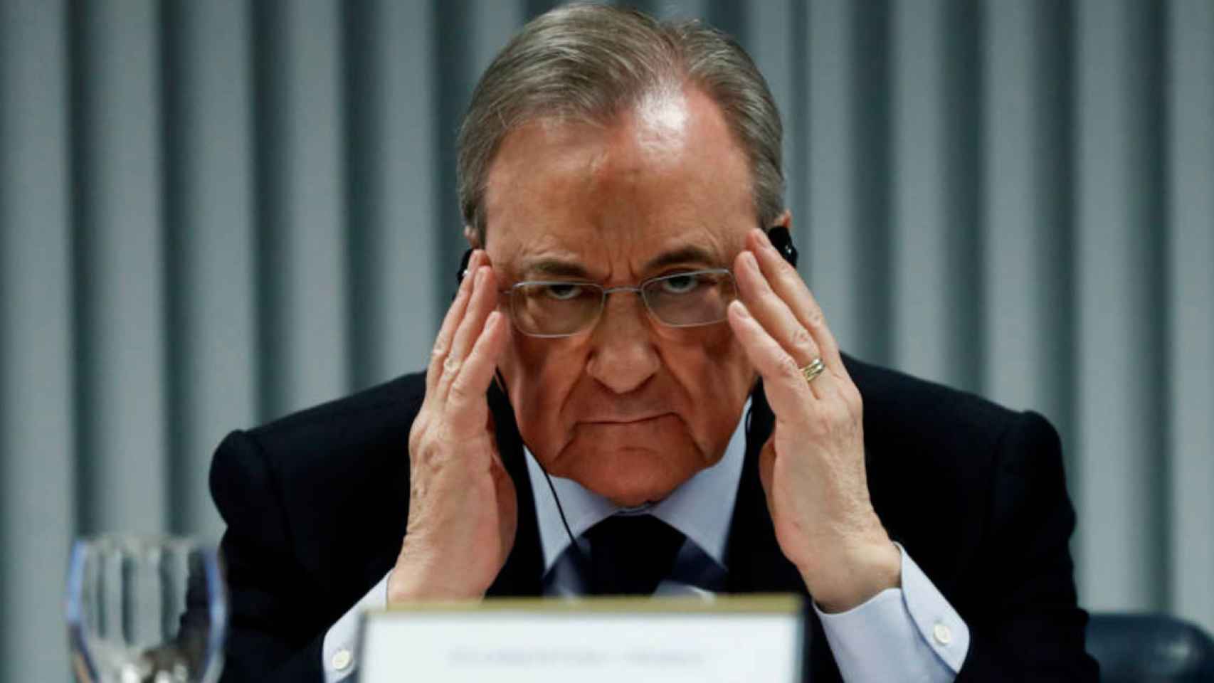 Florentino Pérez, durante una comparecencia como presidente del Real Madrid / REDES