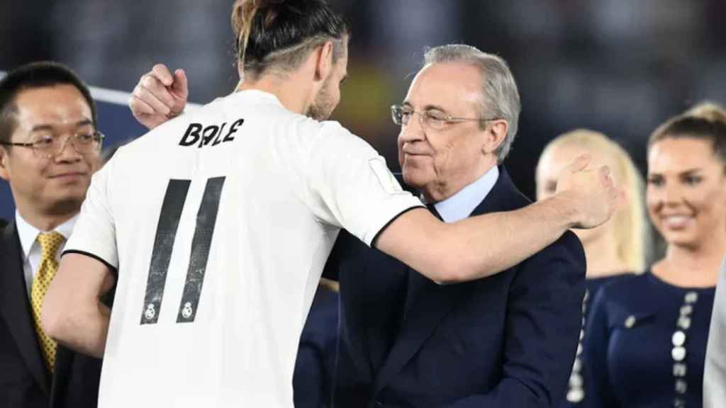 Una foto de Gareth Bale y Florentino Pérez / Twitter