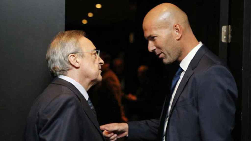 Una foto de Florentino Pérez y Zinedine Zidane