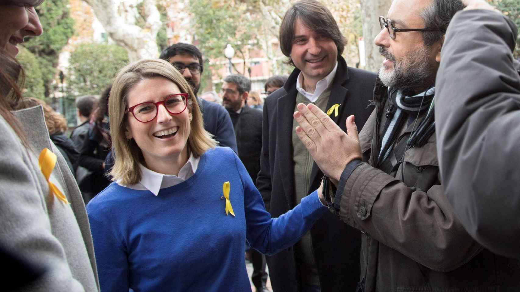 Imagen de archivo de la exconsejera Elsa Artadi, con Francesc de Dalmases y Antonio Baños / EFE