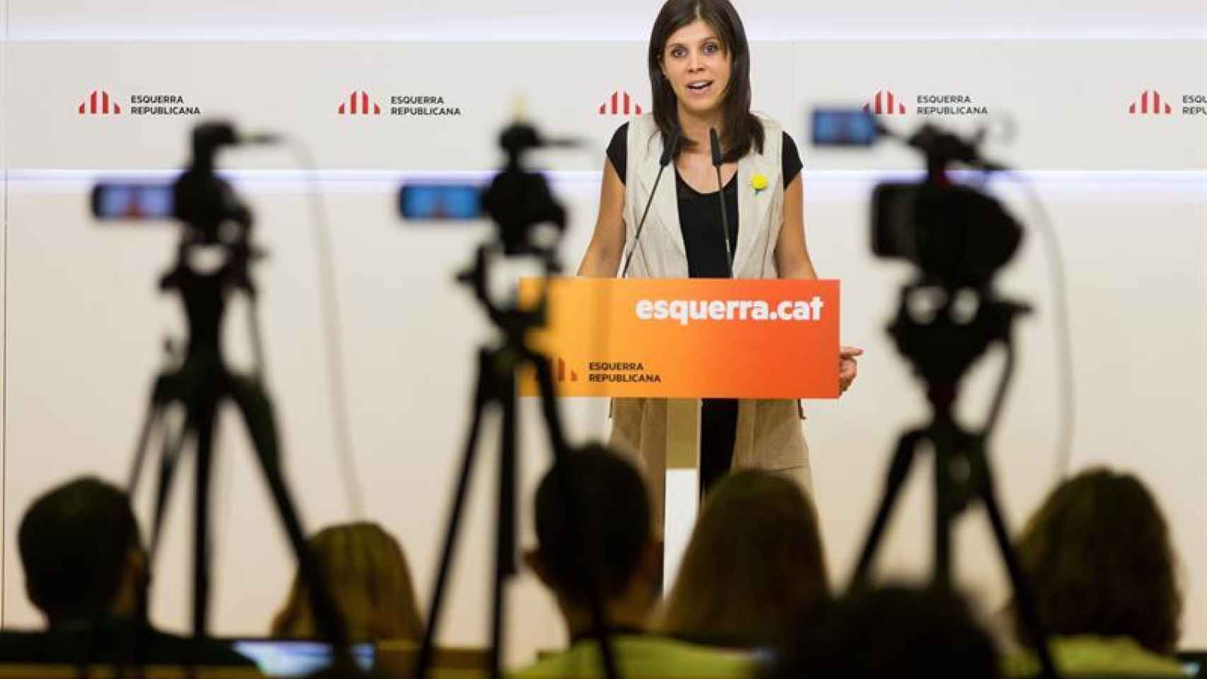 Marta Vilalta, portavoz del ERC en rueda de prensa / EFE