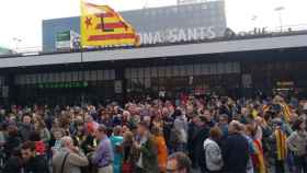 Más de 200 personas despiden a Nuet y Simó antes de viajar a Madrid para declarar