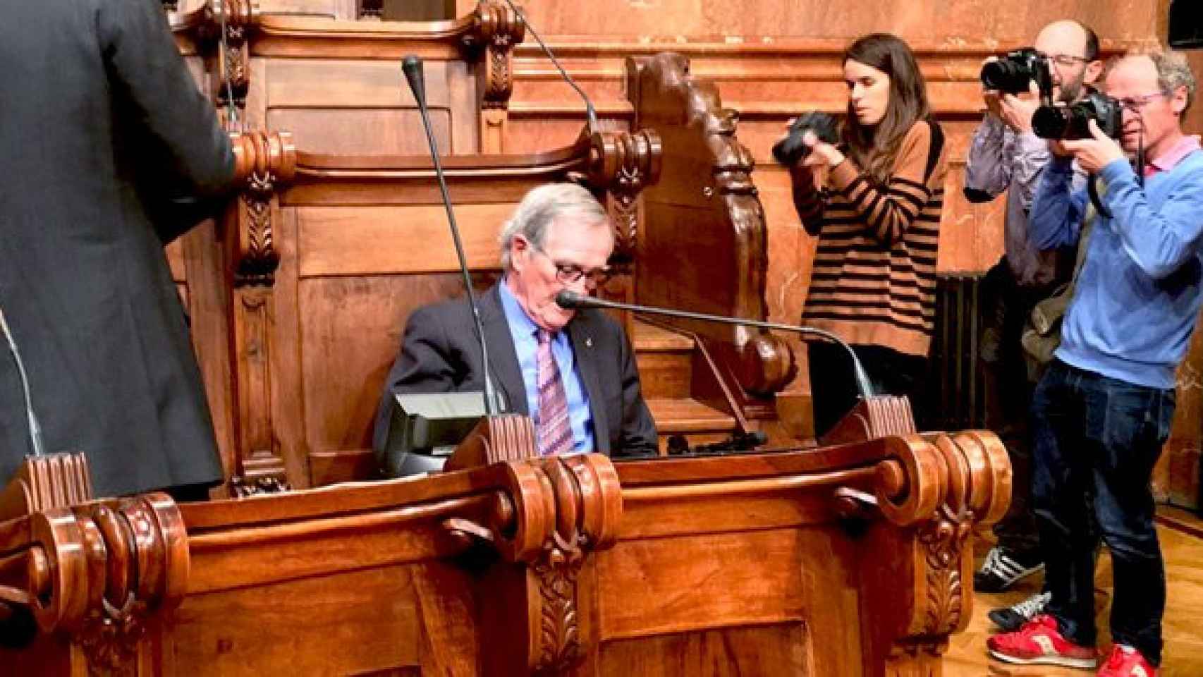 Xavier Trias en el pleno del Ayuntamiento de Baracelona que se celebra este viernes / CG