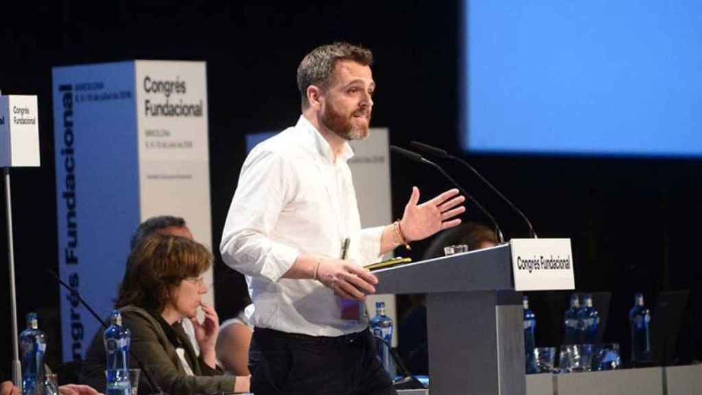 Jordi Cuminal, durante la presentación de los nombres que el aparato de CDC proponía para el nuevo partido.