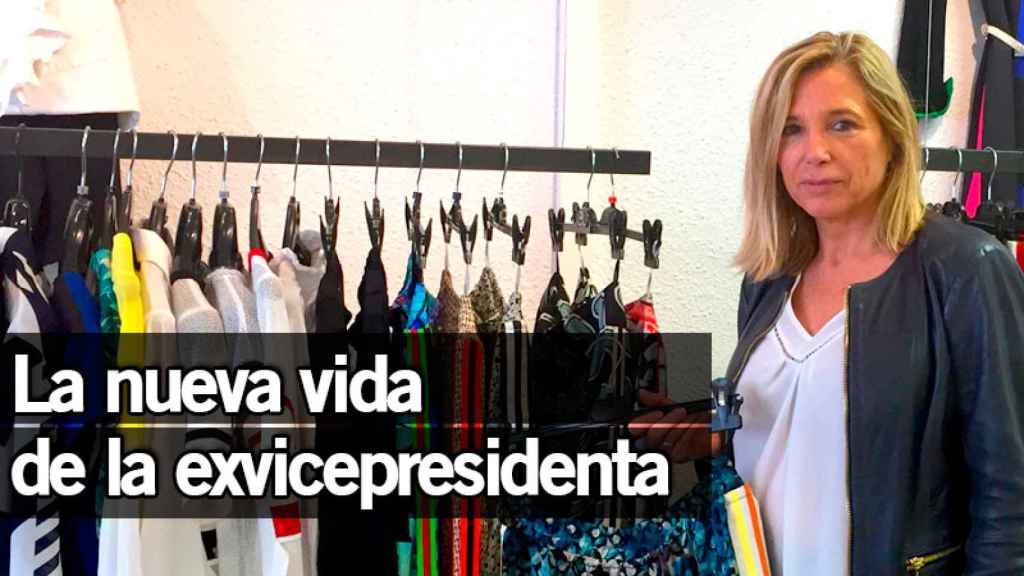 Joana Ortega, exvicepresidenta de la Generalitat, en su 'showroom' situado en la calle Tuset de Barcelona.