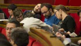 Diputados de la CUP en el Parlament.