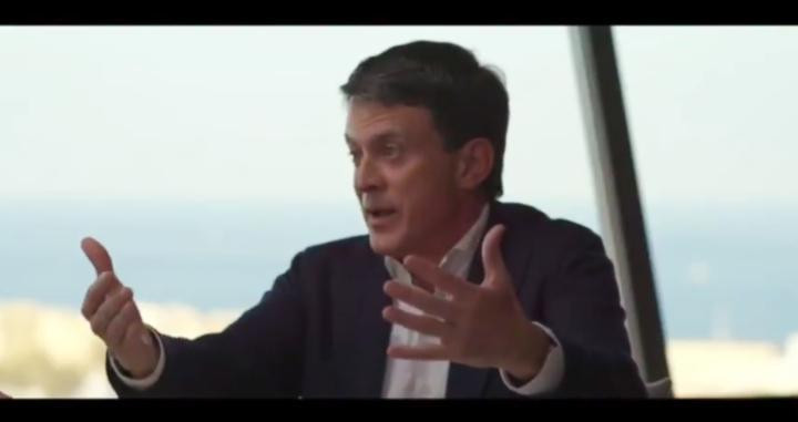 Manuel Valls, aspirante a alcalde de Barcelona, durante su cara a cara con Ada Colau en 'Salvados' / CG