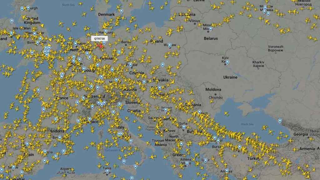 Espacio aéreo de Ucrania / FLIGHT RADAR