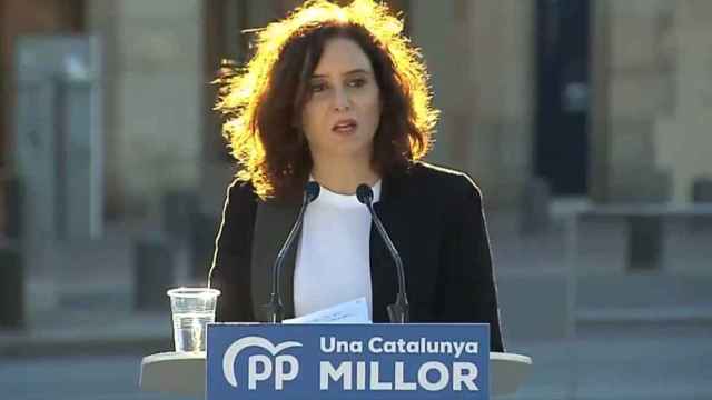 Isabel Díaz Ayuso, en un acto de campaña del PP para las elecciones autonómicas del 14F en Cataluña / @PPCatalunya (TWITTER)