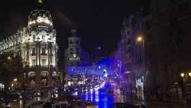 La Gran Vía madrileña durante las fiestas de Navidad / EFE