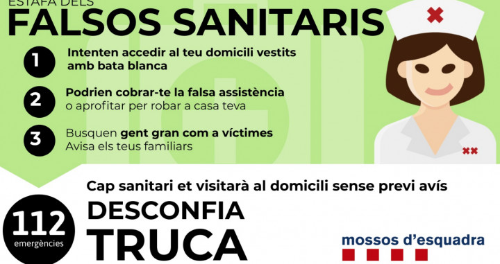 Consejos de Mossos para evitar la estafa de los falsos médicos / MOSSOS