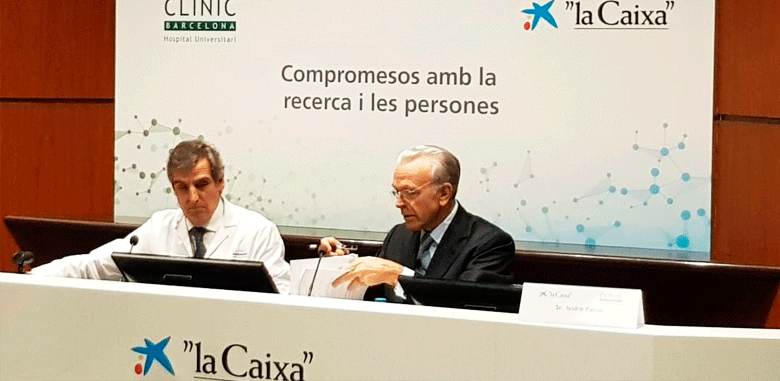 Isidre Fainé, presidente de la Fundación Bancaria 'La Caixa' y Josep Maria Campistol, director gerente del Hospital Clínic / CG