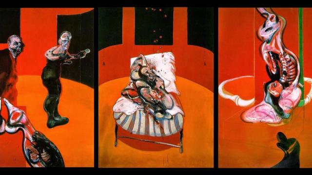 'Tres estudios para figuras al pie de una crucifixión', de Francis Bacon