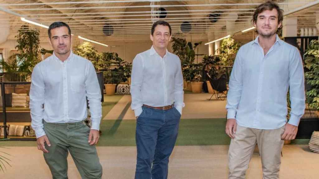 Los fundadores de Nutual de izquierda a derecha: Iñaki Merino, Javier Chivite y Álvaro Tornel / CEDIDA