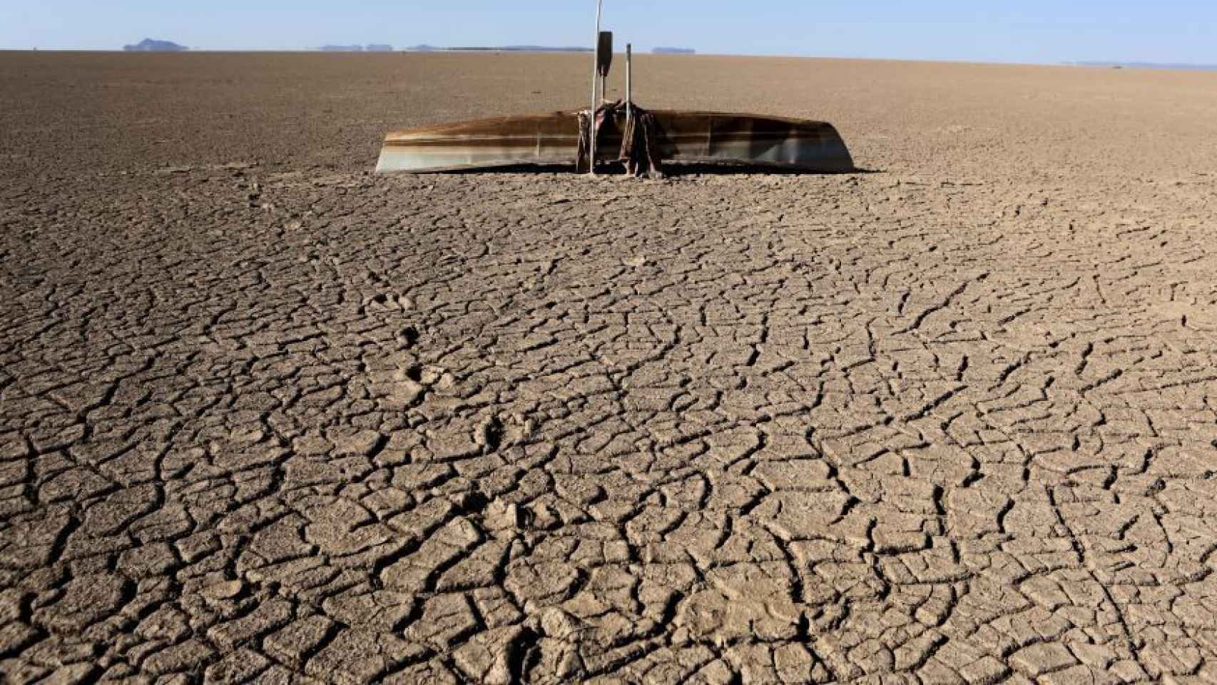 Imagen del lago Poopó en 2015, cuando casi desapareció por la sequía / CG