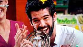 El actor Miguel Ángel Muñoz celebra su triunfo en MasterChef Celebrity / TVE