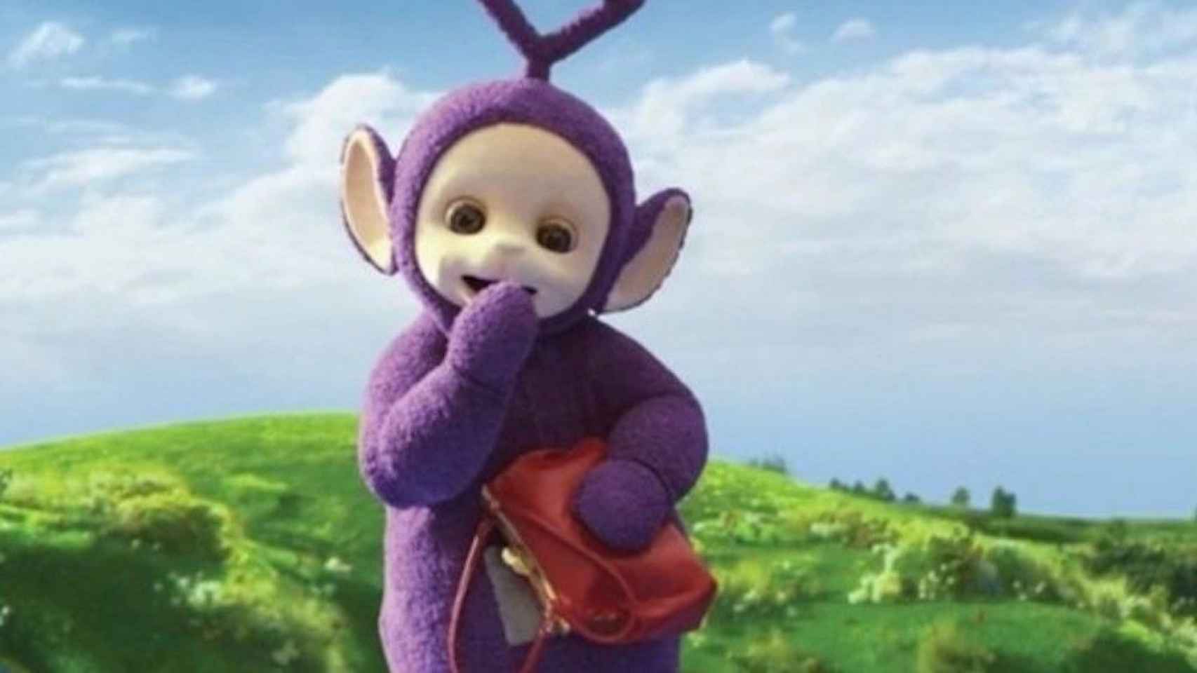 Una foto de archivo del teletubbie Tinky Winky