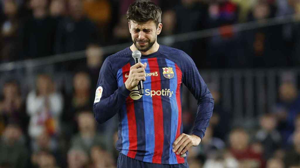 Gerard Piqué llorando / EFE