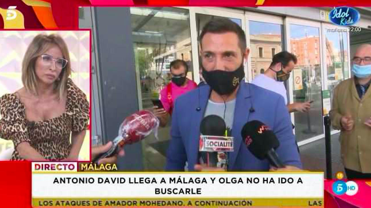 Antonio David Flores a su llegada a la estación de trenes de Málaga / MEDIASET