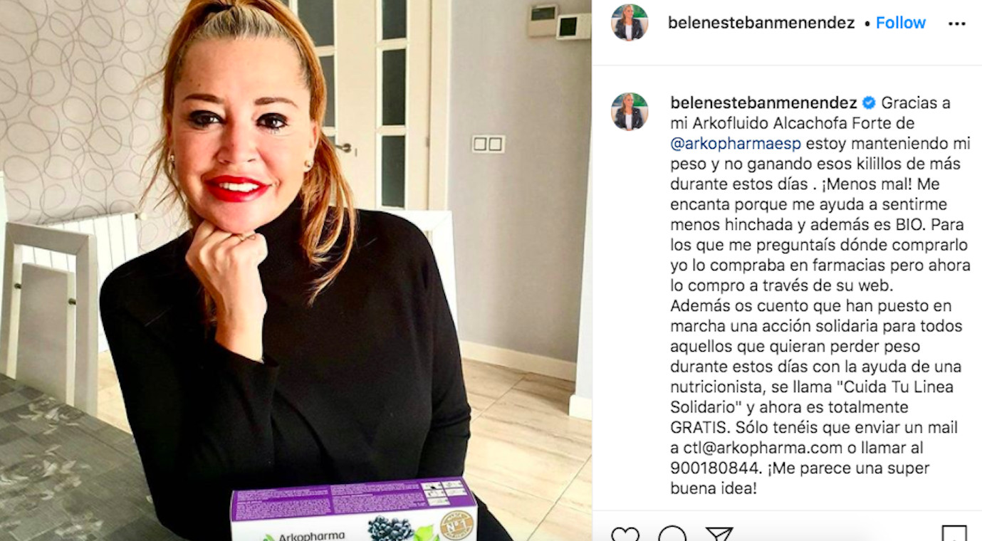 Belén Esteban confía en los poderes de la alcachofa para perder los kilos que le sobran / INSTAGRAM