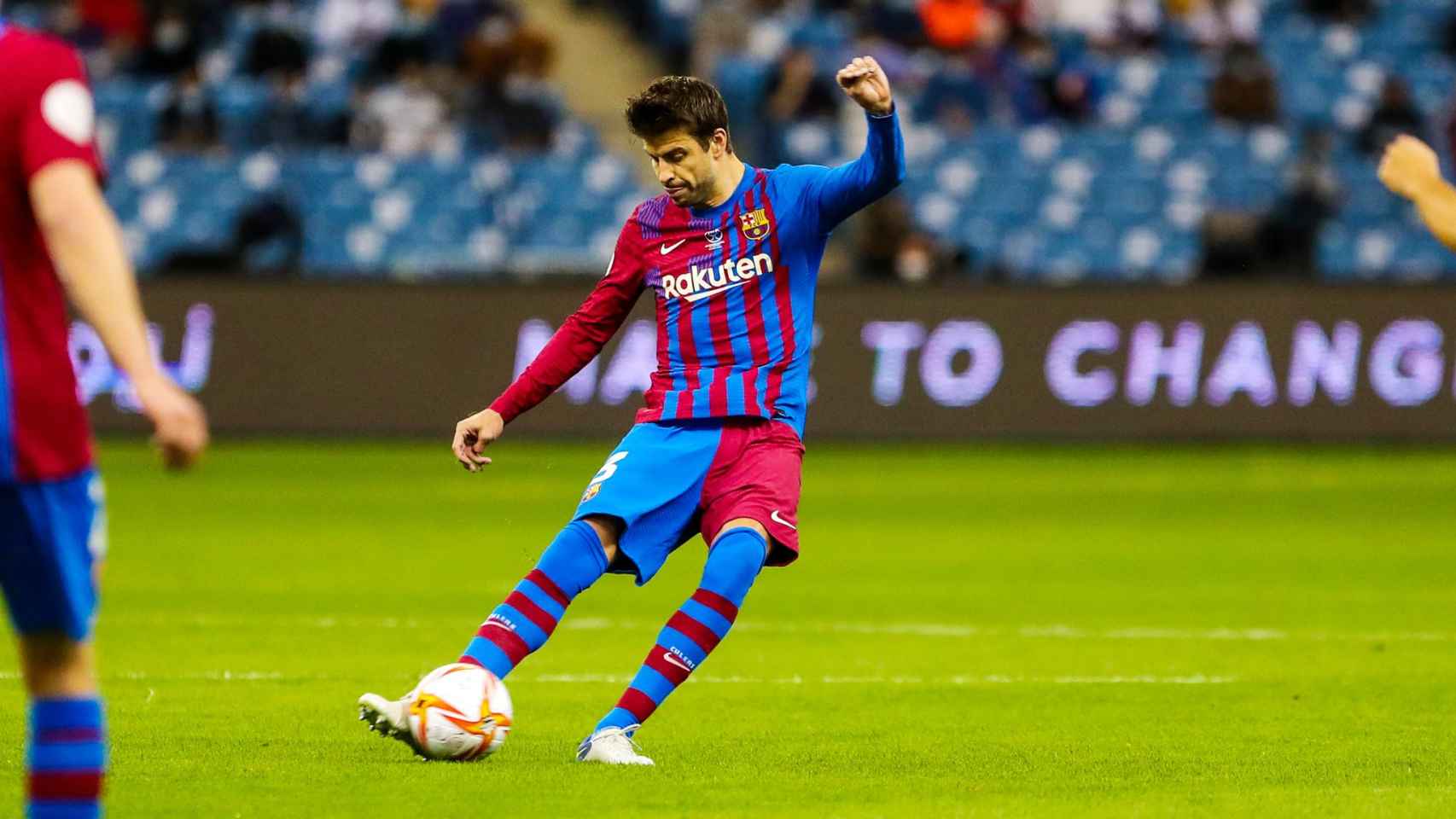 Gerard Piqué, durante el partido contra el Real Madrid en Arabia Saudí / FCB