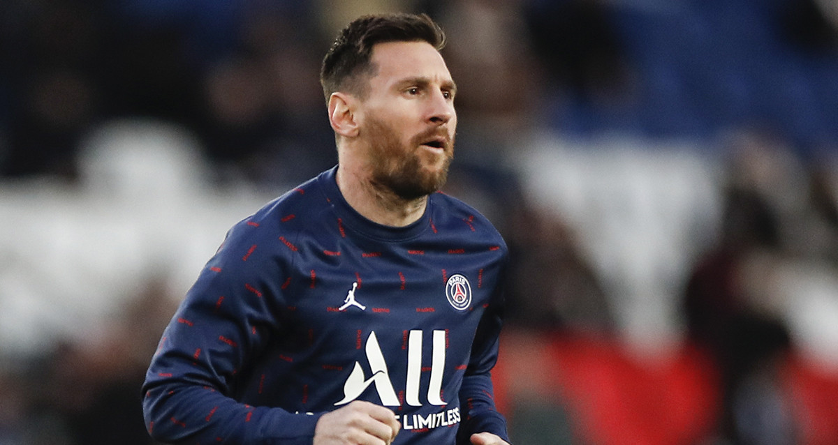 Messi, en la previa de un partido del PSG en la Ligue 1 / EFE