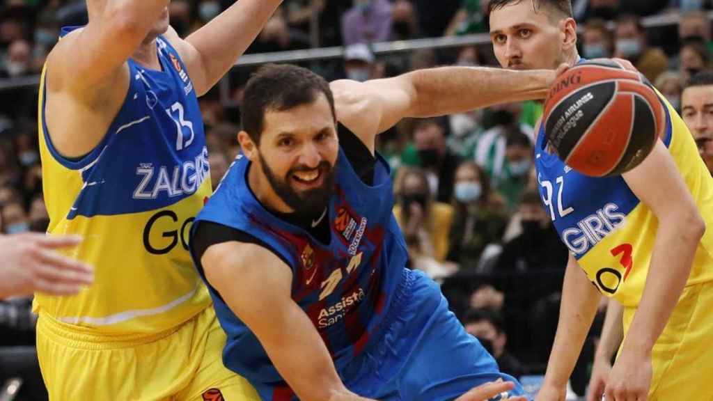 Nikola Mirotic, el líder en puntos del Barça, durante la derrota contra el Zalgiris Kaunas / FCB