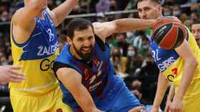 Nikola Mirotic, el líder en puntos del Barça, durante la derrota contra el Zalgiris Kaunas / FCB