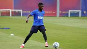 Dembelé en un entrenamiento del Barça / FC Barcelona