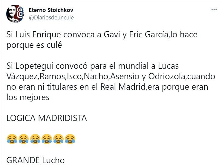 Reacción en Twitter a la convocatoria de la al selección española / Redes