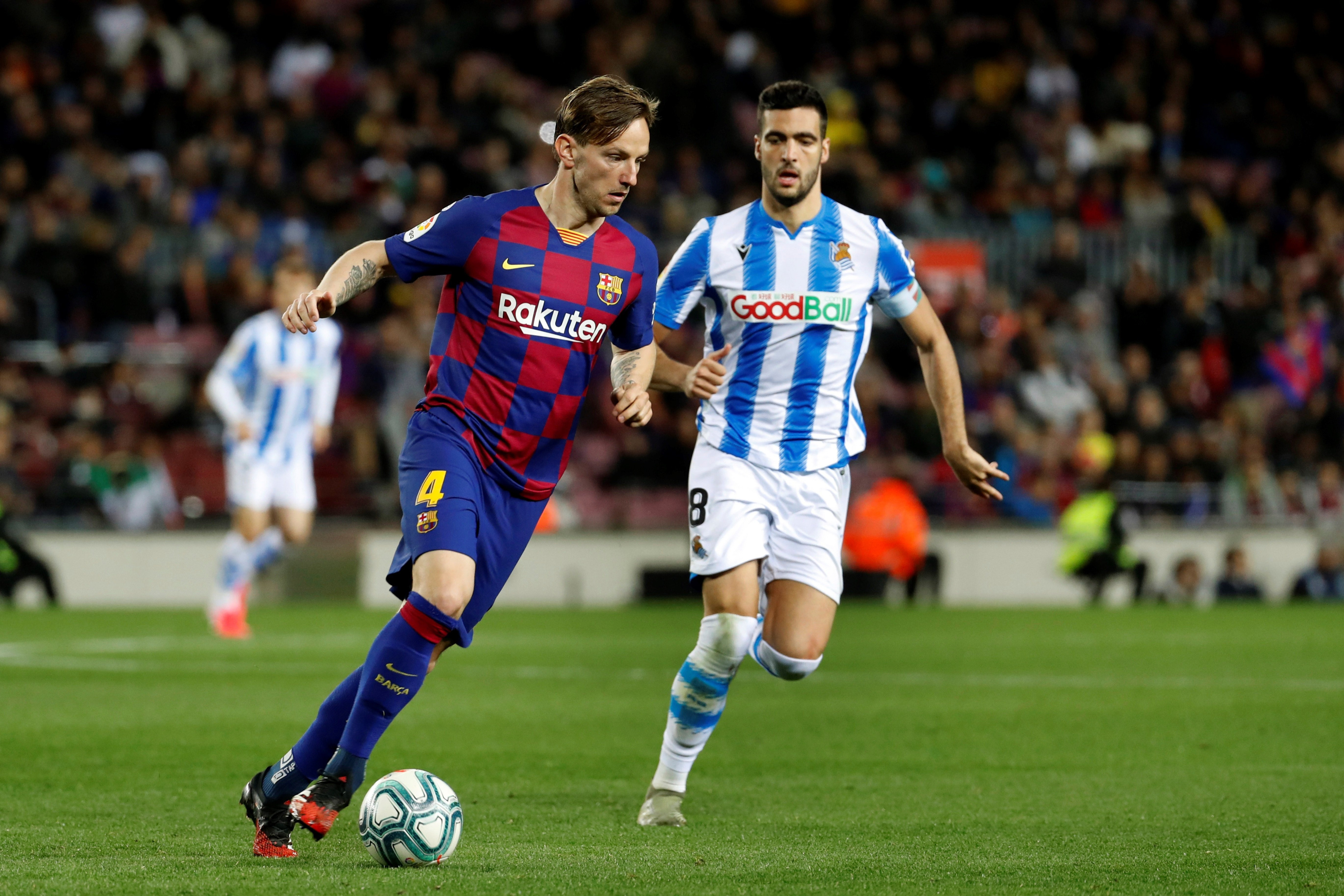 Ivan Rakitic en una acción del Barça-Real Sociedad / EFE