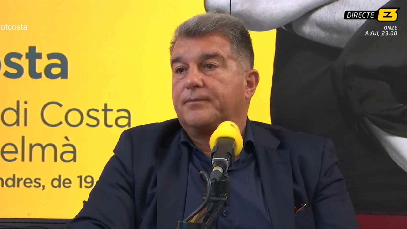 Joan Laporta, presidente del Barça, durante la entrevista en el programa 'Tot Costa' / Redes