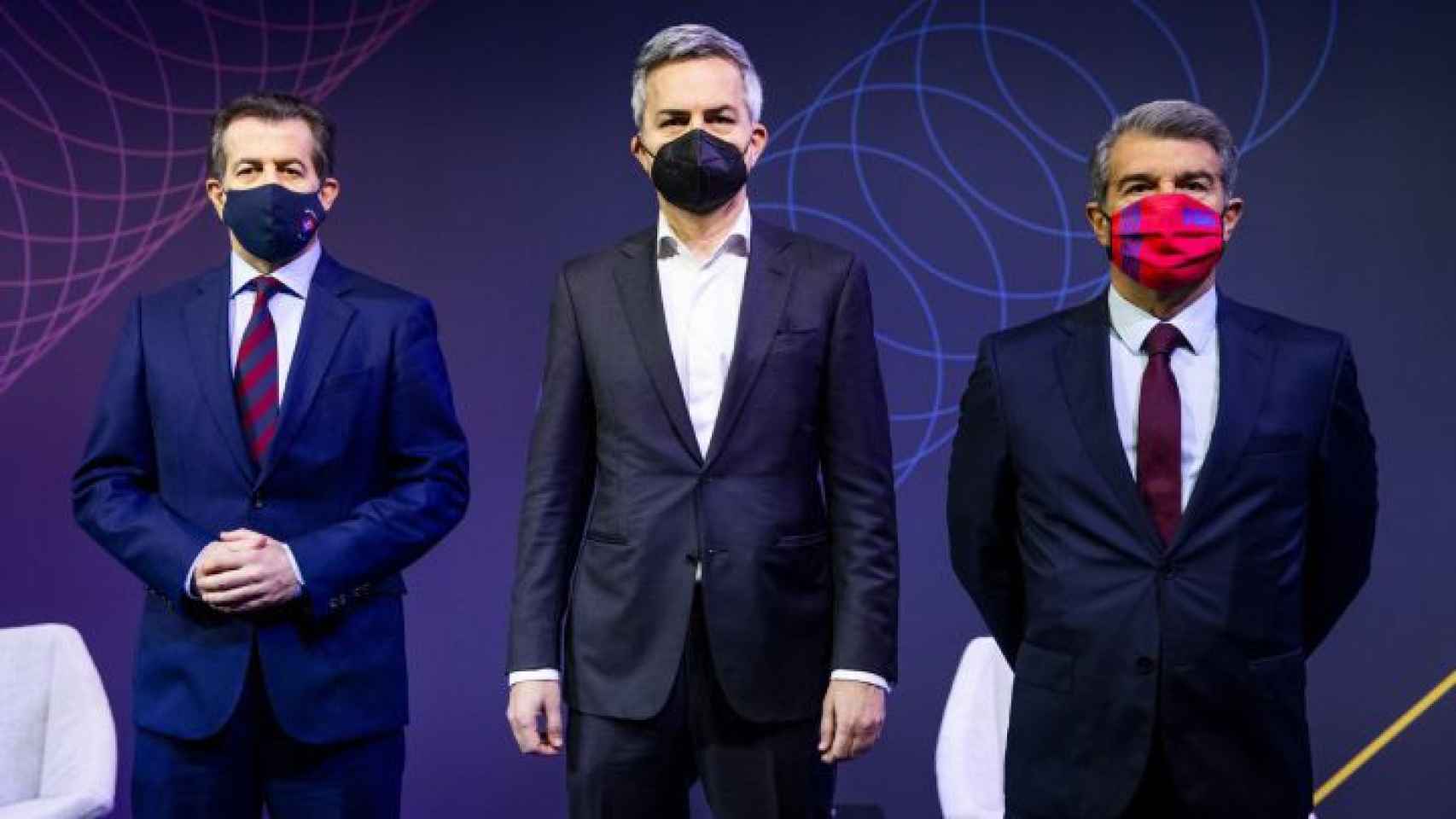 Toni Freixa, Víctor Font y Joan Laporta en el debate / REDES