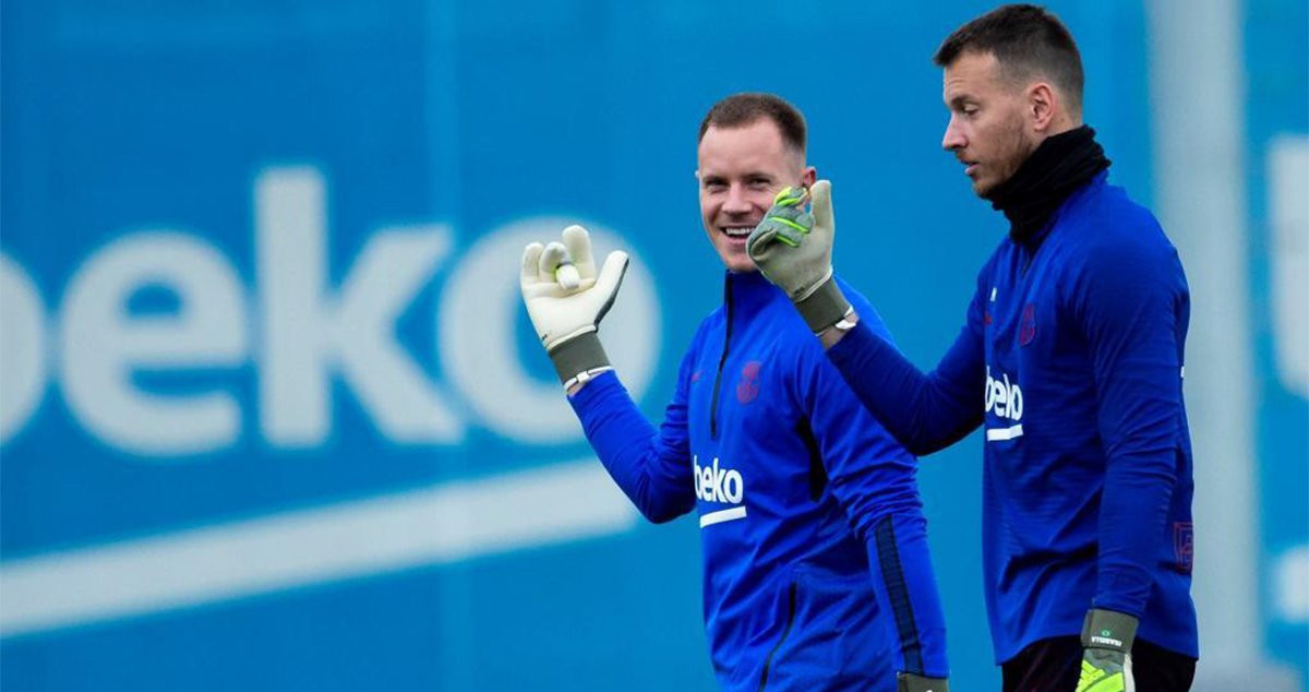 Ter Stegen y Neto Murara en una imagen de archivo / REDES